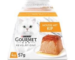 10x Gourmet Revelations Mousse - Kattenvoer Natvoer - Kip - 4x 57g