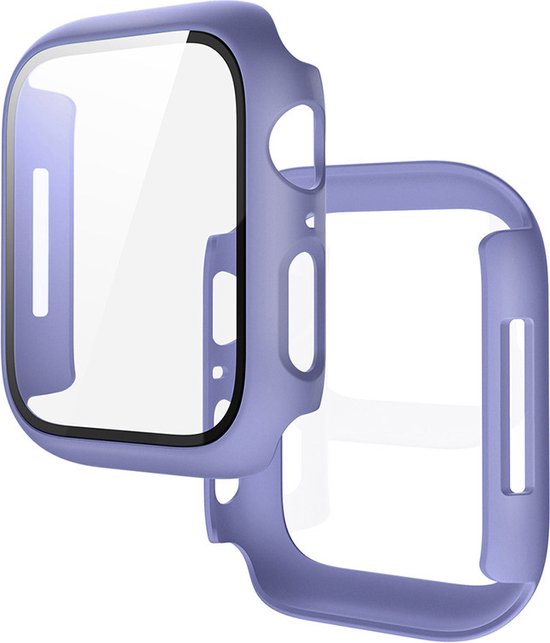 Stravo Full Cover/Hoesje - Screen Protector - Geschikt voor Apple Watch Series 10 & Series 11 - 46mm - Bescherm Hoesje voor Apple Watch series 10 / X - maat 46mm - Hardcase - Protection - iWatch S10 & S11 case - Lichtpaars