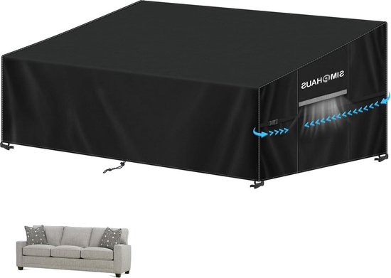 ZHMANLUCK Waterdichte rotan meubelhoes 160 x 80 x 80 cm/LxBxH