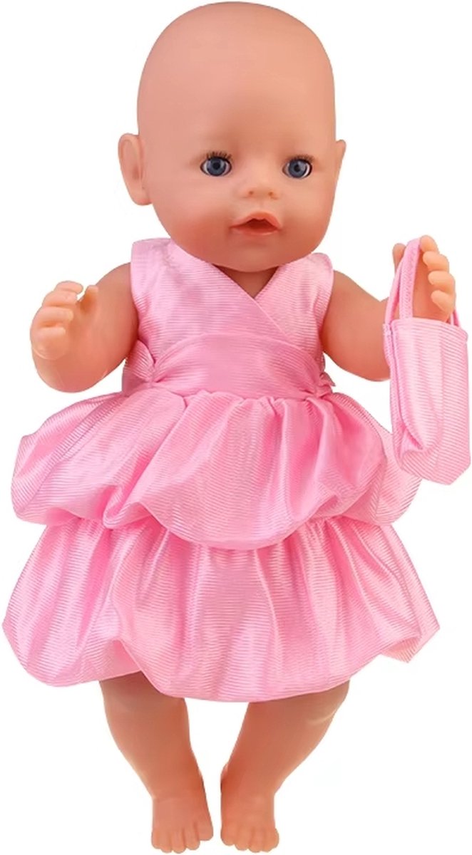 Robe avec sac assorti pour la poupée - Rose - Vêtements de poupée pour Pop 43 cm Robe avec sac assorti pour la poupée - Rose - Vêtements de poupée pour Pop 43 cm
