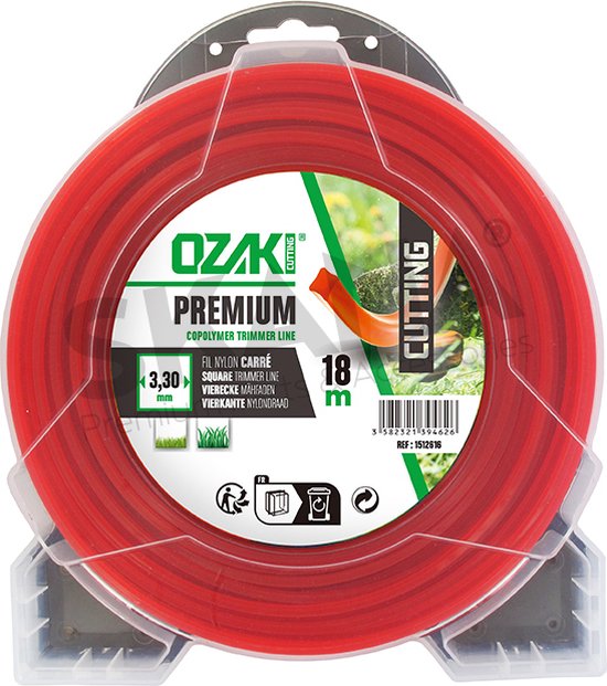 Foto: Blister vierkante nylondraad premium line ozaki lengte 18 m 3 30mm
