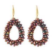 Boucles d'oreilles pendantes Drop Earring Violet - Boucles d'oreilles avec perles de verre