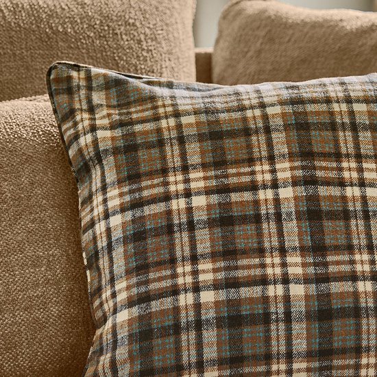 LOBERON Housse de coussin Celestria marron/beige