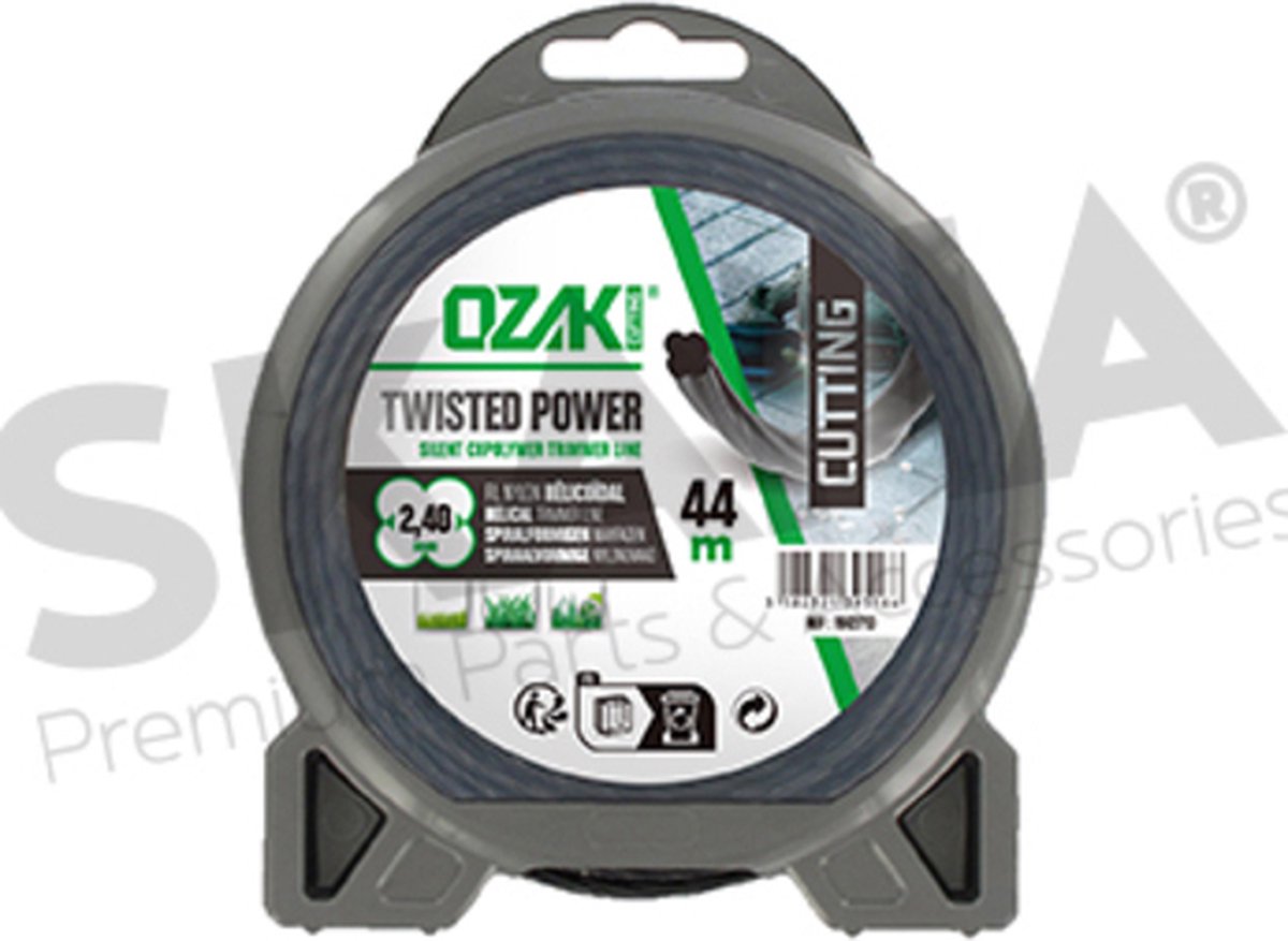 Spiraalvormige nylondraad OZAKI PREMIUM, Ø: 2,4mm, L: 44m.