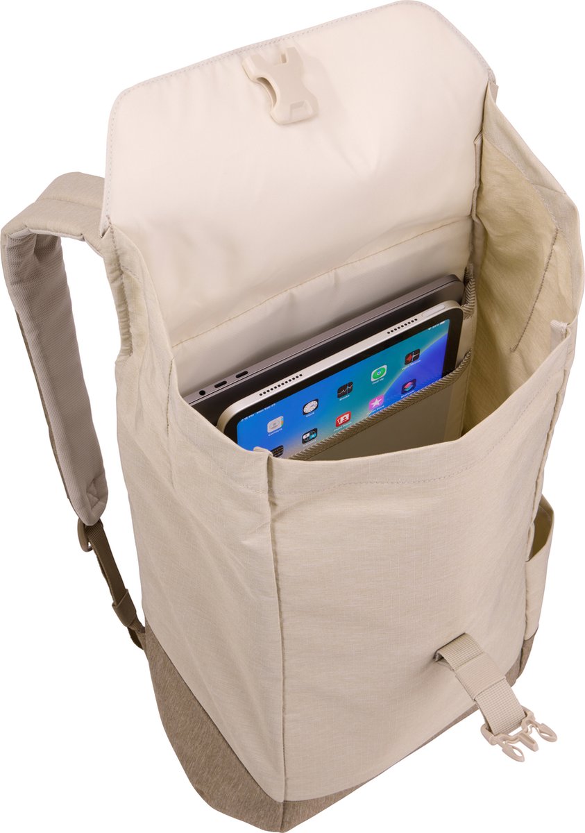THULE Vrije tijd rugzak Rugzak met laptopvak Lithos Backpack 16L Pelican Gray / Faded Khaki Beige – foto 3