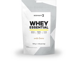 Body & Fit Whey Essential - Eiwitpoeder - Proteine Poeder - 100% Whey Eiwitconcentraat - Whey Protein - Eiwitshakes - Vanille - 500 gram (20 shakes)
