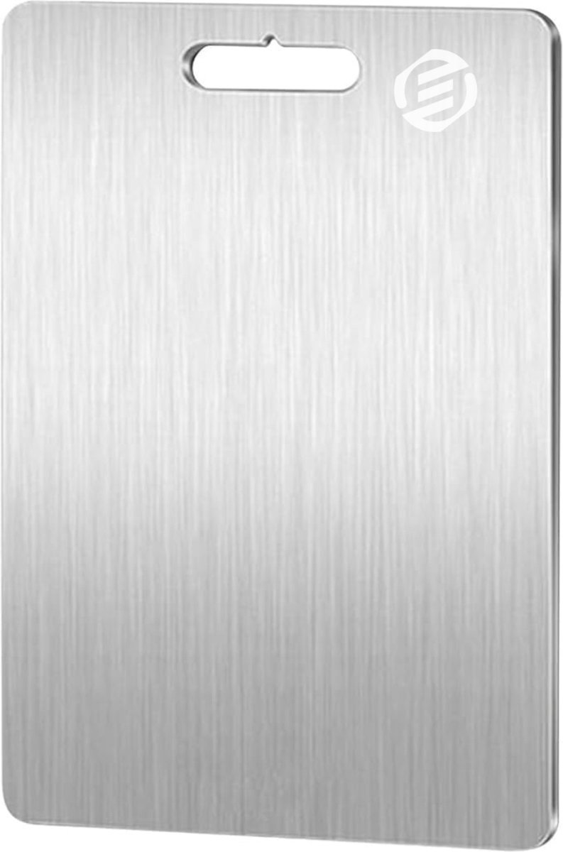 Equivera Titanium Snijplank - Geen Plastic - Geen Geurtjes - Roestvrij - Cutting Board - Anti Bacterieel - Vaatwasserbestendig