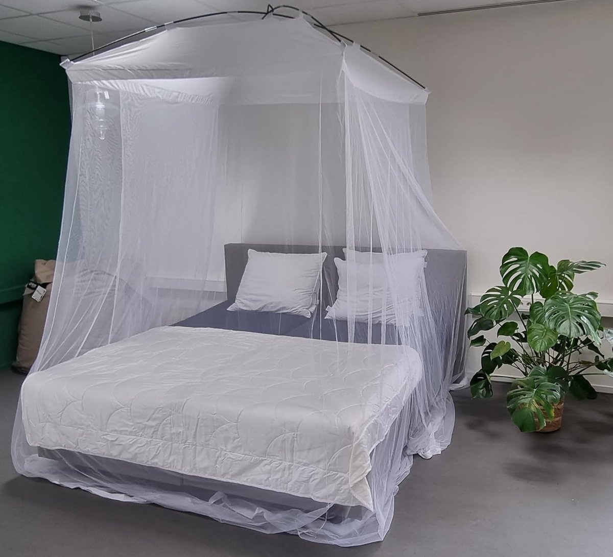 Goodivery ® Extra Grote Klamboe voor Twee Personen met Vierkante Top en Twee Deuren