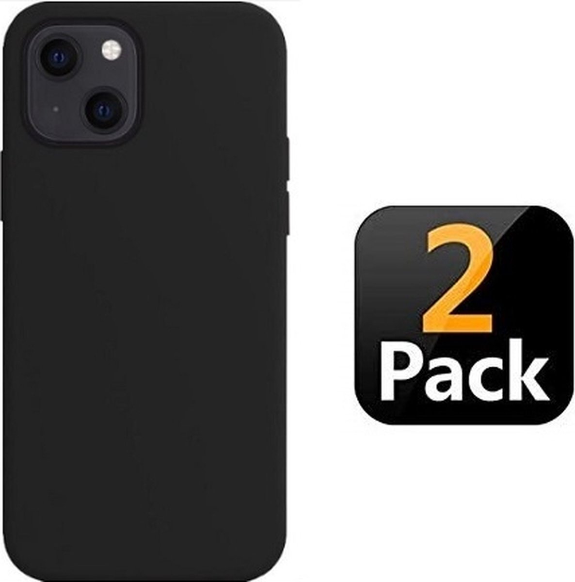 iPhone 14 Pro Max Hoesje TPU Siliconen Zwart 2x