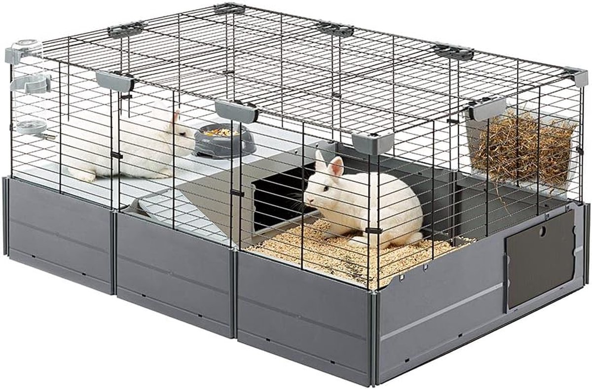 Goodivery ® Modulaire Kooi voor Konijnen en Cavia’s met Accessoires voor Comfortabel Leefgebied