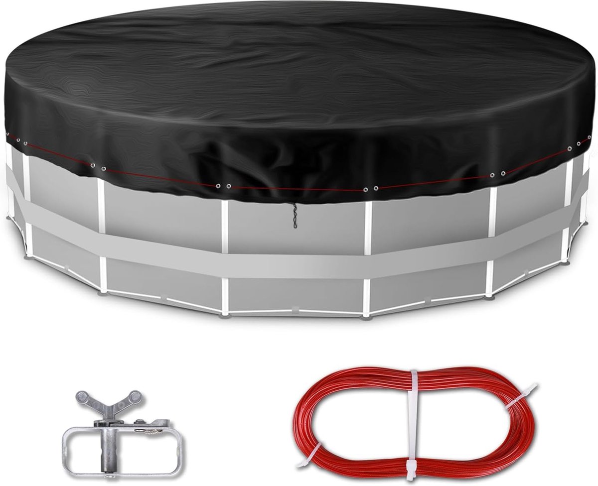 Goodivery ® Zeer Sterke Ronde Zwembad Afdekking met UV Bescherming en Spansysteem Goodivery ® Zeer Sterke Ronde Zwembad Afdekking met UV Bescherming en Spansysteem