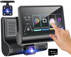 Lexium Dashcam voor auto - Dashcam - Dashcam voor auto voor en achter - Dashcam voor en achter - Dashcam voor en achter draadloos - Dual dashcam