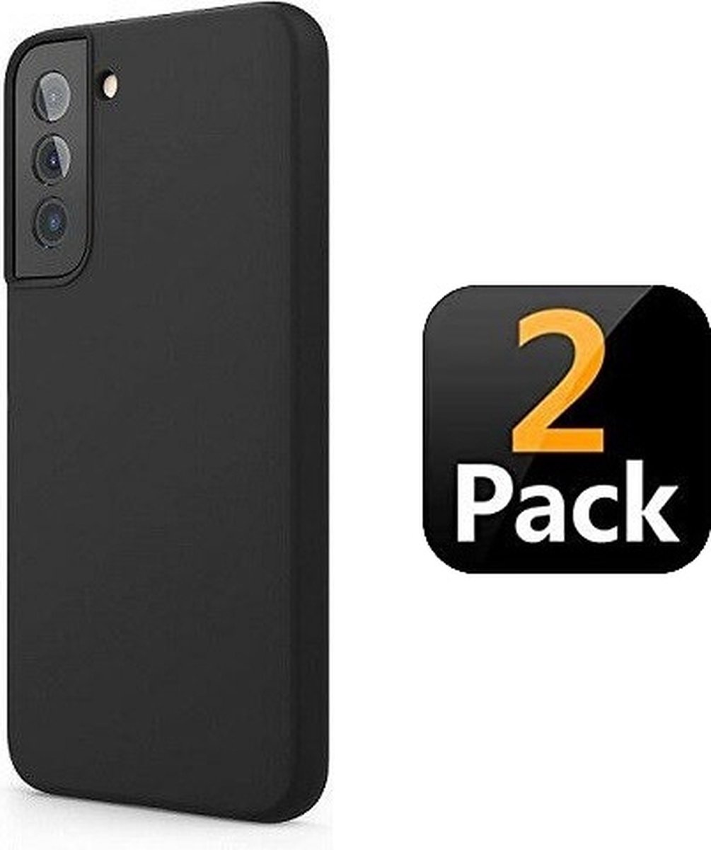Samsung S22 Plus Hoesje TPU Siliconen Zwart 2x
