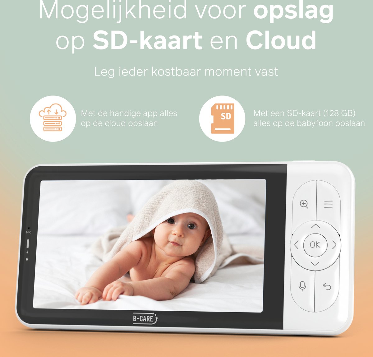 B-Care Moon met 5-inch monitor en twee camera's thumbnail 7