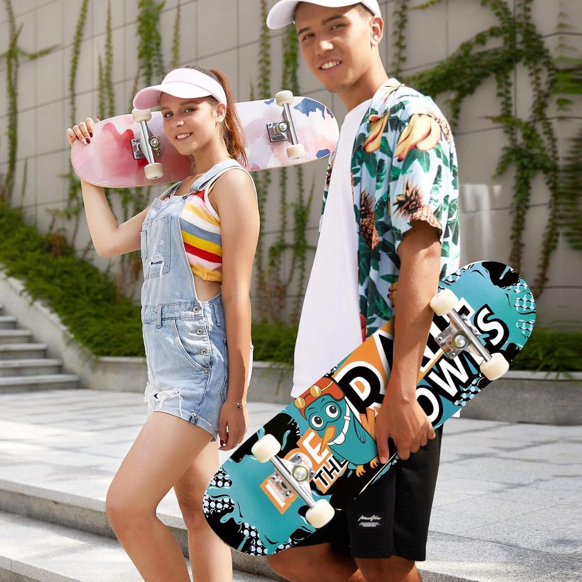 Compleet cruiser skateboard voor kinderen - jongens meisjes - beginners