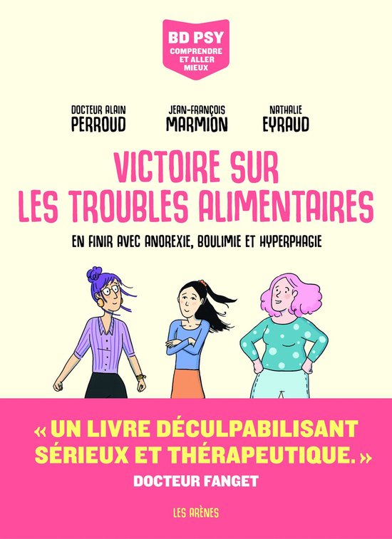 Couverture du livre "Victoire sur les troubles alimentaires". Trois femmes stylisées sont représentées.