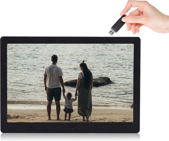 UrChoiceLtd Digital Photo Frame 10.1 Inch 1920x1080 FHD IPS Wide Angle Screen High Resolution Display Photo/Music/Video Player Calendar Alarm Auto On/Off Timer Support USB/SD Card with Remote Control