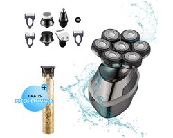 Novani 7D 6 in 1 Scheerapparaat - Head Shaver - Trimmer - Neustrimmer - Oortrimmer - Precisietrimmer - Gezichtsmassage - Tondeuse - Nat & Droog - Elektrisch -