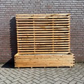 Plantenbak met klimrek 180x40x40 (180) cm - Naturel | bloembak buiten