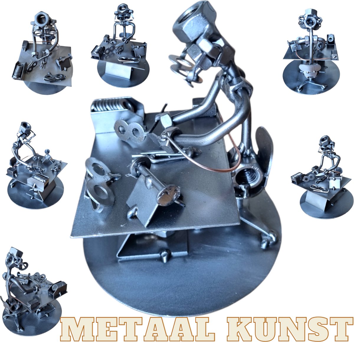 Oogarts-metaal kunst-metaal beeld-het best cadeau-uniek-verjaardag-opticien-brillen-sinterklas gift-kerst-geschenk