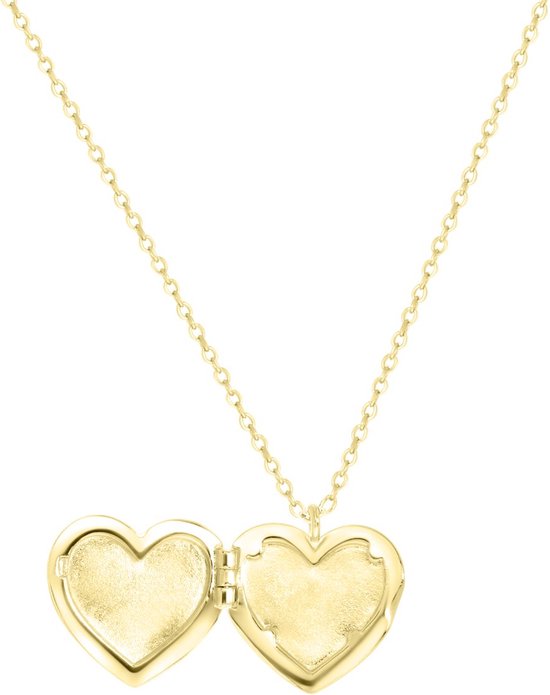 Chaine plaqué or argent & pendentif coeur médaillon