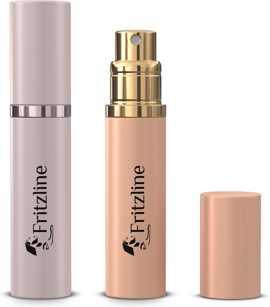 Foto: Fritzline set van 2 luxe navulbare parfumflesjes parfum flesje navulbaar verstuiver flesjes leeg reisflesje mini parfumverstuiver zilver goud