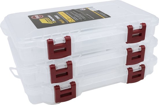 Set 4 Scatole Plano ProLatch StowAway 3750 – Organizzatore Trasparente Per Pesca, Attrezzi, Gioielli (usato Buono)