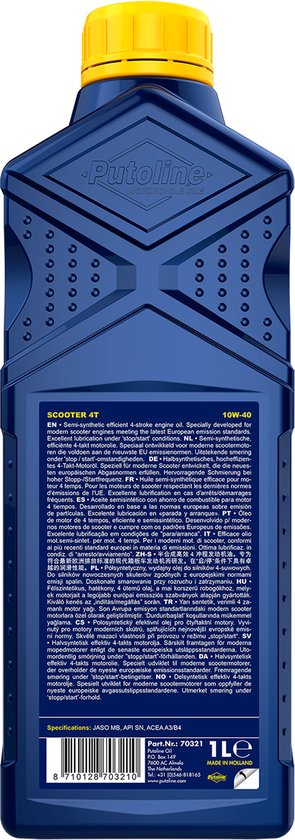 Putoline Classic Scooter X Olio Miscela 100% Sintetico 2T - Foto 2