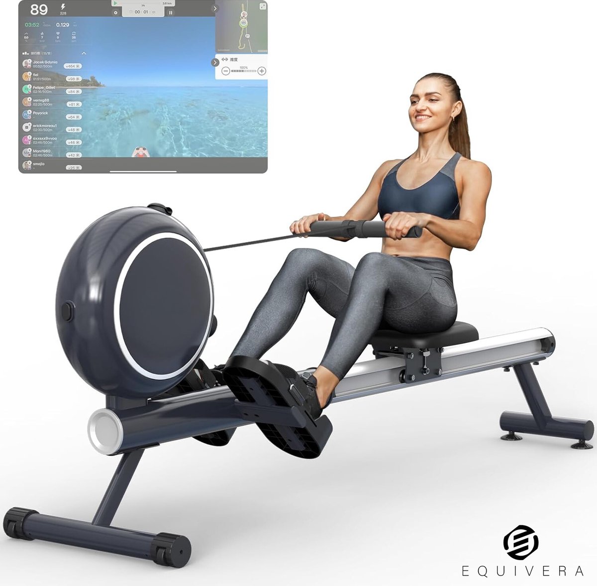 Equivera Roeimachine - Roei Apparaat - Roeimachine voor Thuis - Roeien - Fitness Machine