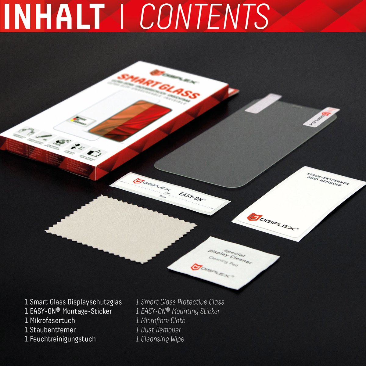 screenprotector, scherm- & rugbeschermer voor mobiele telefoons, Displex 01771, Google, 1 stuk(s)