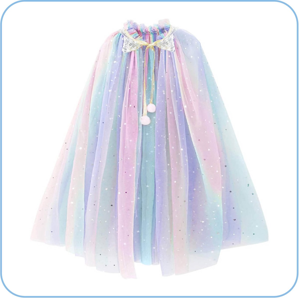 Jobber Toys Prinsessenjurk meisje - Unicorn Prinsessen verkleedkleding — afbeelding 6