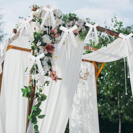 Rockreyoa Organza harten strikken auto strikken bruiloft