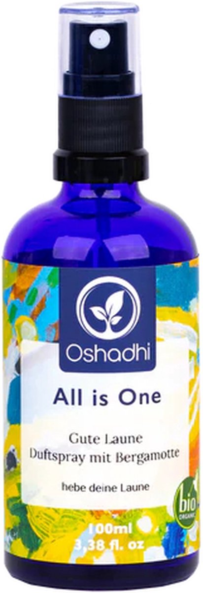 Roomspray met essentiële oliën 'All is One', Oshadhi, 100 ml