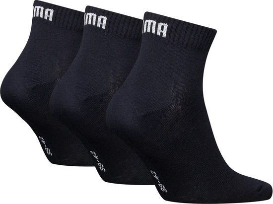 Puma - Unisex Quarter Plain Enkelsokken - 3 Pack - Maat 43-46