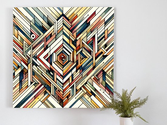 Acryl escher schilderij | Magisch perspectief: Escher-geïnspireerd acryl meesterwerk