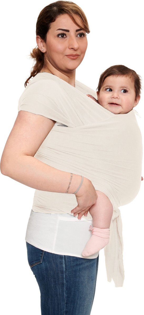Baby Garden draagdoek Licht Beige - Ergonomisch - Original - Met slabbetje van $ — afbeelding 2