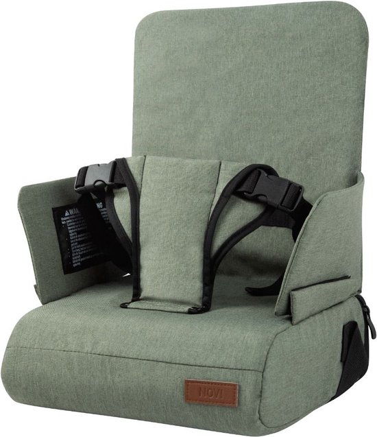 Novi Baby® Maddy Stoelverhoger - Green Melange - Inclusief bevestigingsriem