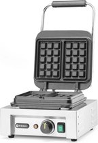 Bol.com HENDI Wafelmaker – Brusselse wafels – Geëmailleerd gietijzer – Thermostaat – Geïsoleerde handgreep – Inclusief wafelvork aanbieding