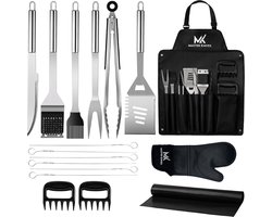 Master knives 17 Delig Bbq Accesoires – Bbq Gereedschap – Bbq Set – RVS