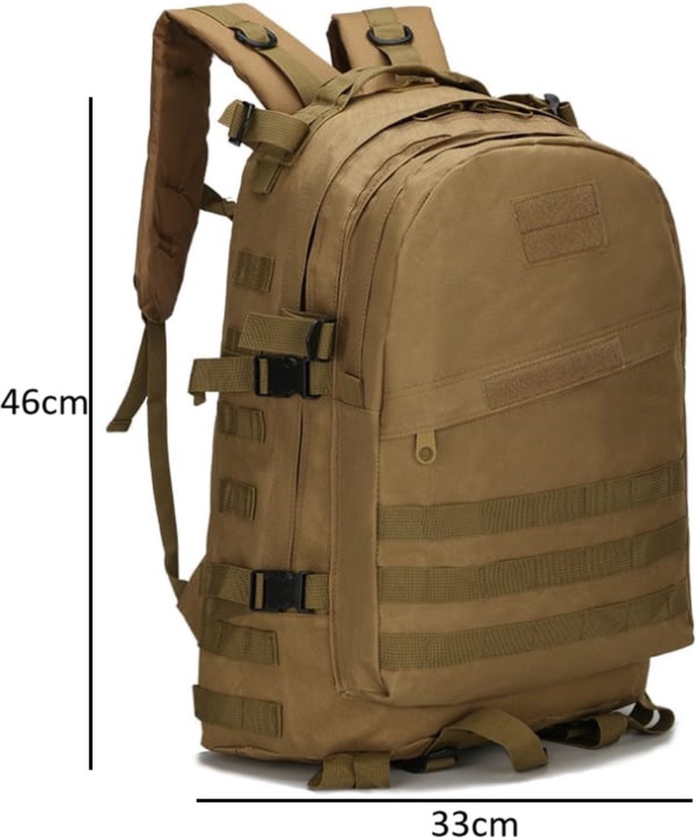 Backpack - compact en waterdicht - bruin - wandelen, kamperen - 30 liter