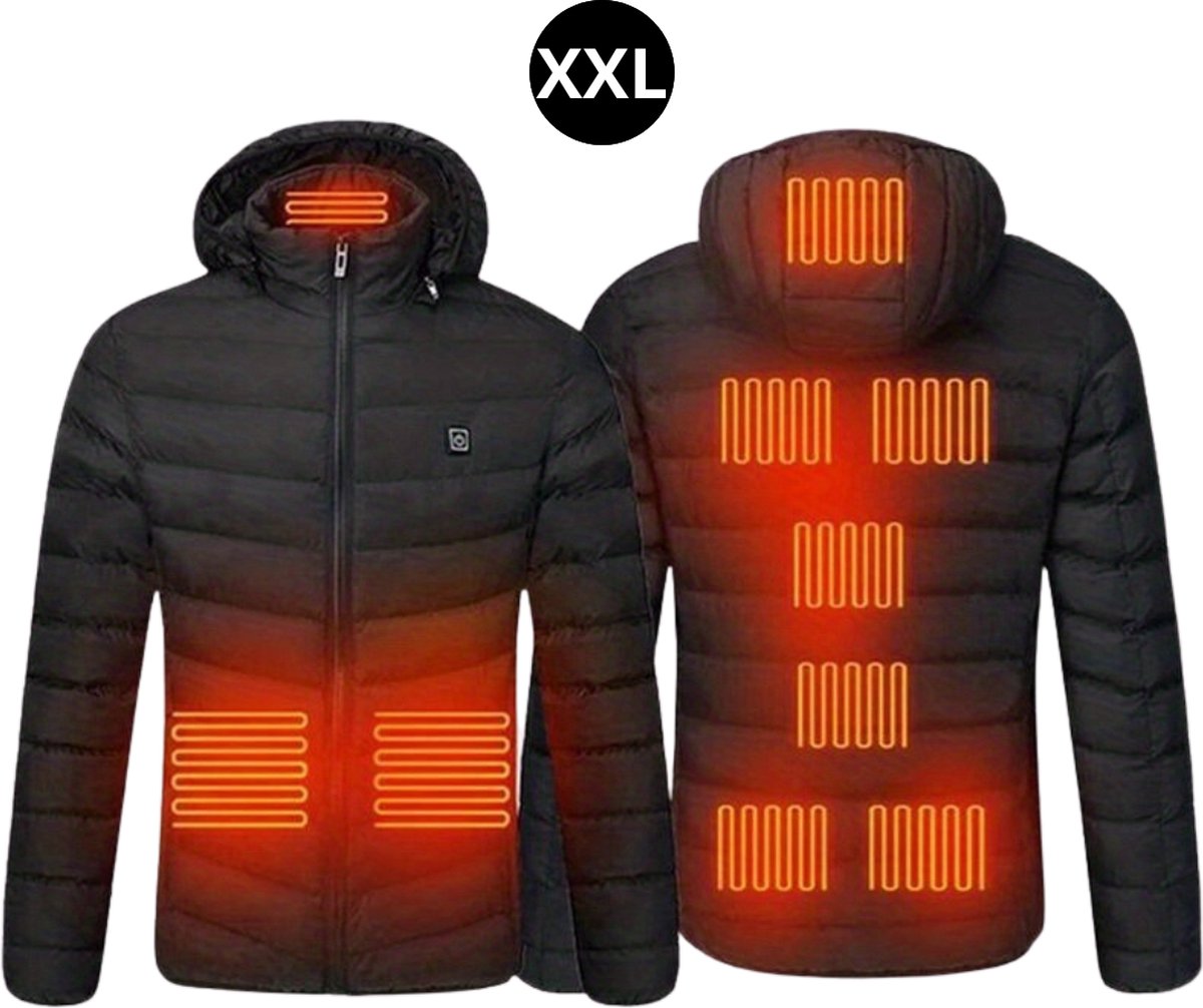 Bovista Verwarmde Jas Heating Jacket Thermo Jas Elektrische Kleding Jas Met Verwarming 9 Warmtezones Dames & Heren Zwart
