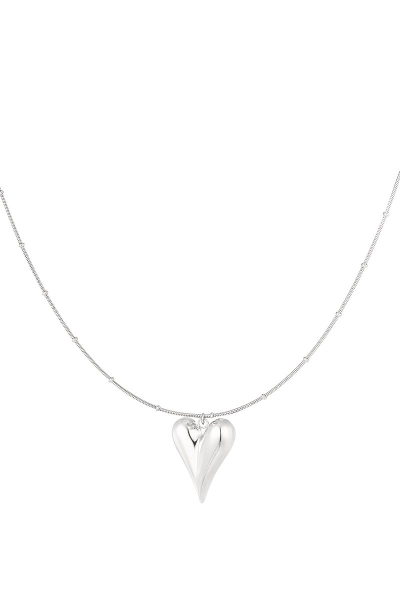 Hartje 14-karaat ketting met hanger goud diamant - Lengte verstelbaar 42-45 cm