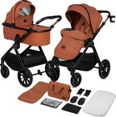 Bol.com Lionelo Layla - Kinderwagen 2in1 - XXL SET - Veelzijdig en jaarrond - Grote wielen - Bediening met een hand - Voor alle ... aanbieding