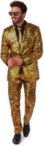 OppoSuits Shiny Star - Heren Pak - Feest Pak - Kerst - Oud en Nieuw - Carnavalskleding - Zwart - Maat: EU 54
