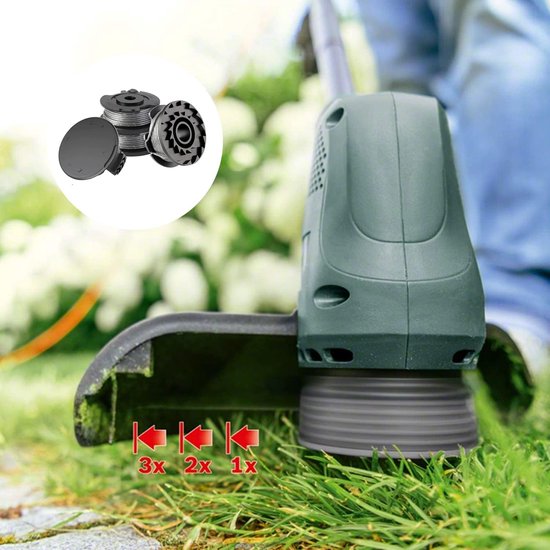 Strimmer spoel lijn, 3 STKS Φ1.65mm 4.9m String Trimmer Vervangende Spoel Lijn + geschikt voor F016F04557 Spoel Cover, Autofeed Nylon Spoelen geschikt voor Bosch ART 23 SL 26 SL Gras Trimmer — afbeelding 3