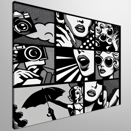 pop-art-zwart-wit-schilderij-zwart-wit-pop-art-meesterwerk-een