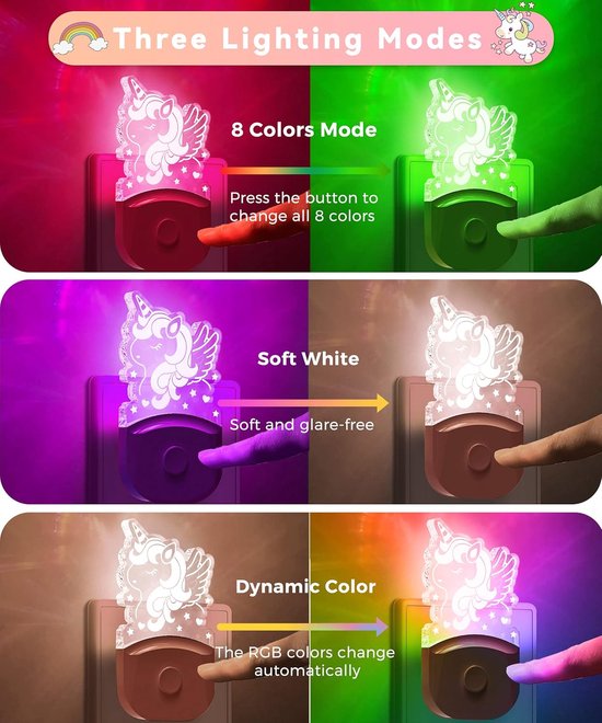 Lexium Nachtlampje Babykamer - Nachtlampje Baby - Nacht Lamp - Kinder Nachtlampje - Warm Wit - Kinderen & Baby van Lexium — afbeelding 4