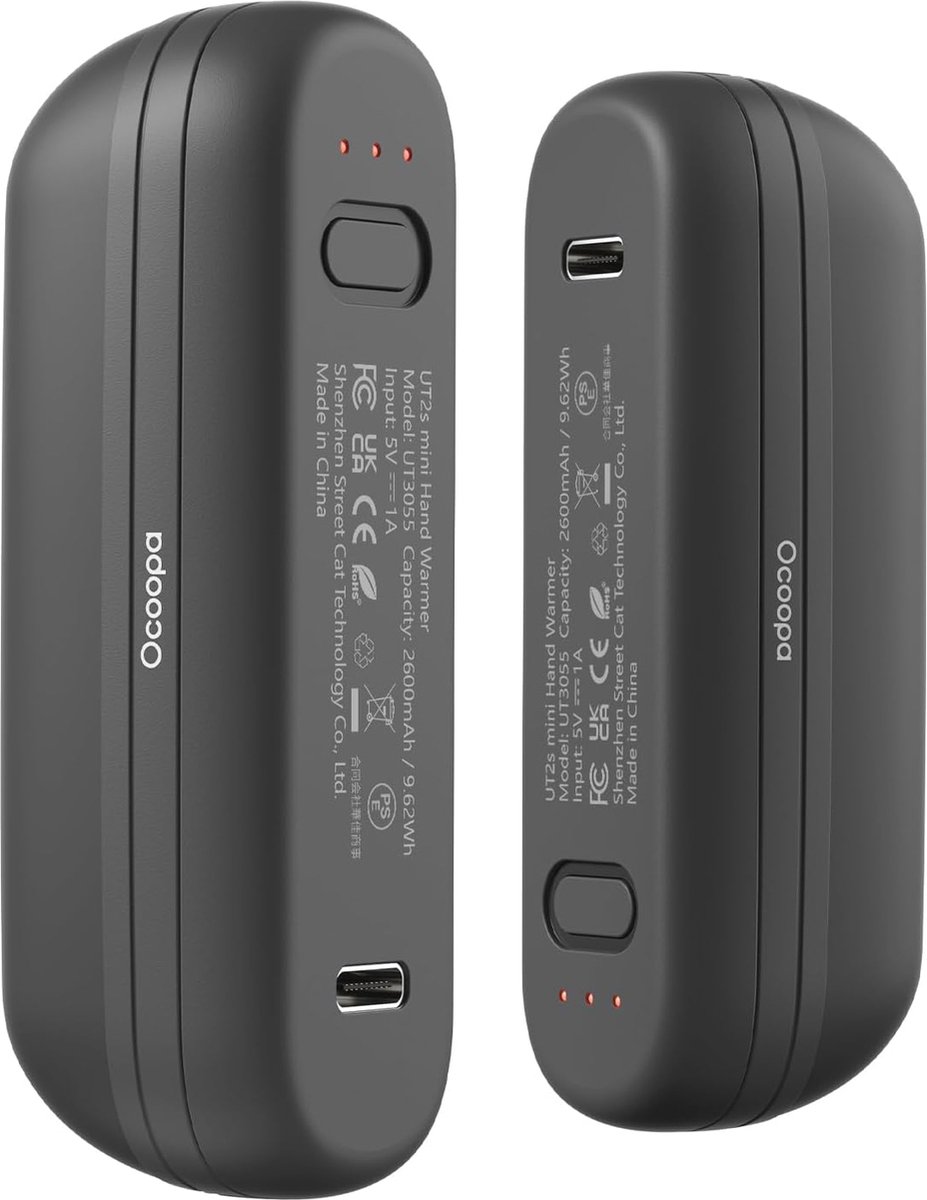 Goedkoopste Oplaadbare 2-in-1 Handwarmer - Ultralicht en Ultradun - Ideaal voor Buitenactiviteiten en Kamperen