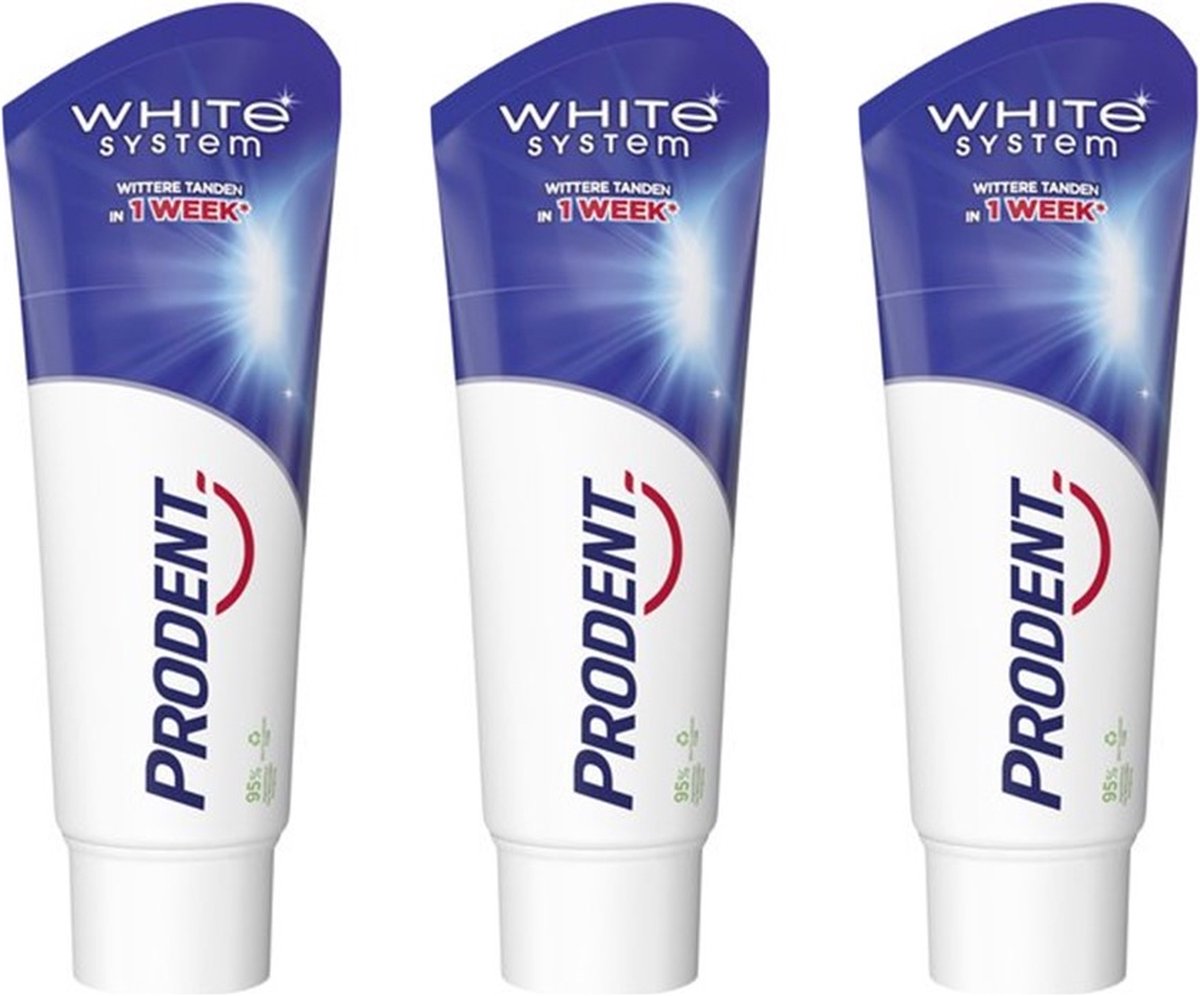 Goedkoopste Prodent Tandpasta - White System - 3 x 75 ml