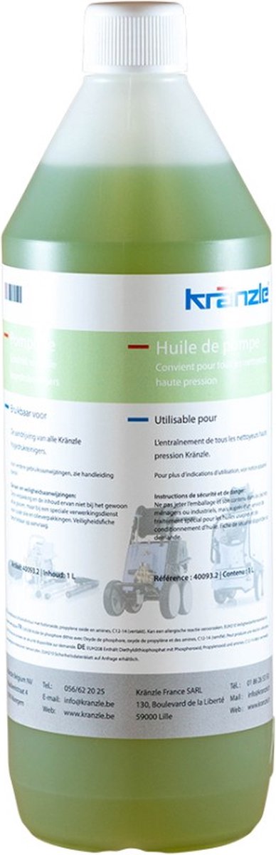 KRÄNZLE - Pompolie - 1L - Oil For Kränzle High Pressure Washers- Bundel